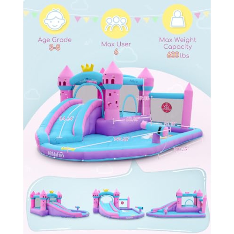 Perosotan air tiup untuk halam - Kids Outdoor House ulasan dan harga