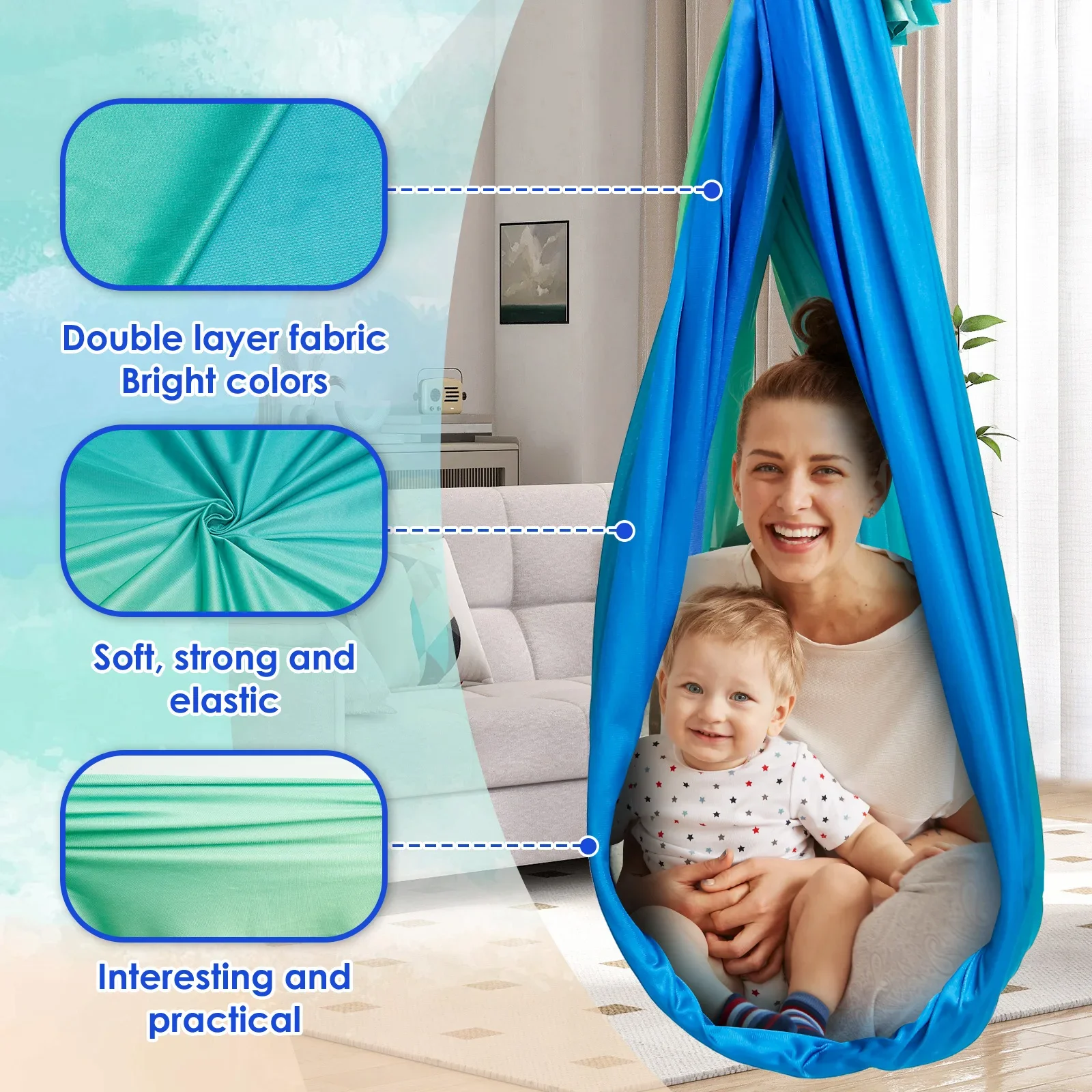 Ayunan Sensorik Nyaman untuk A - Kids Outdoor Hammock Swing ulasan dan harga