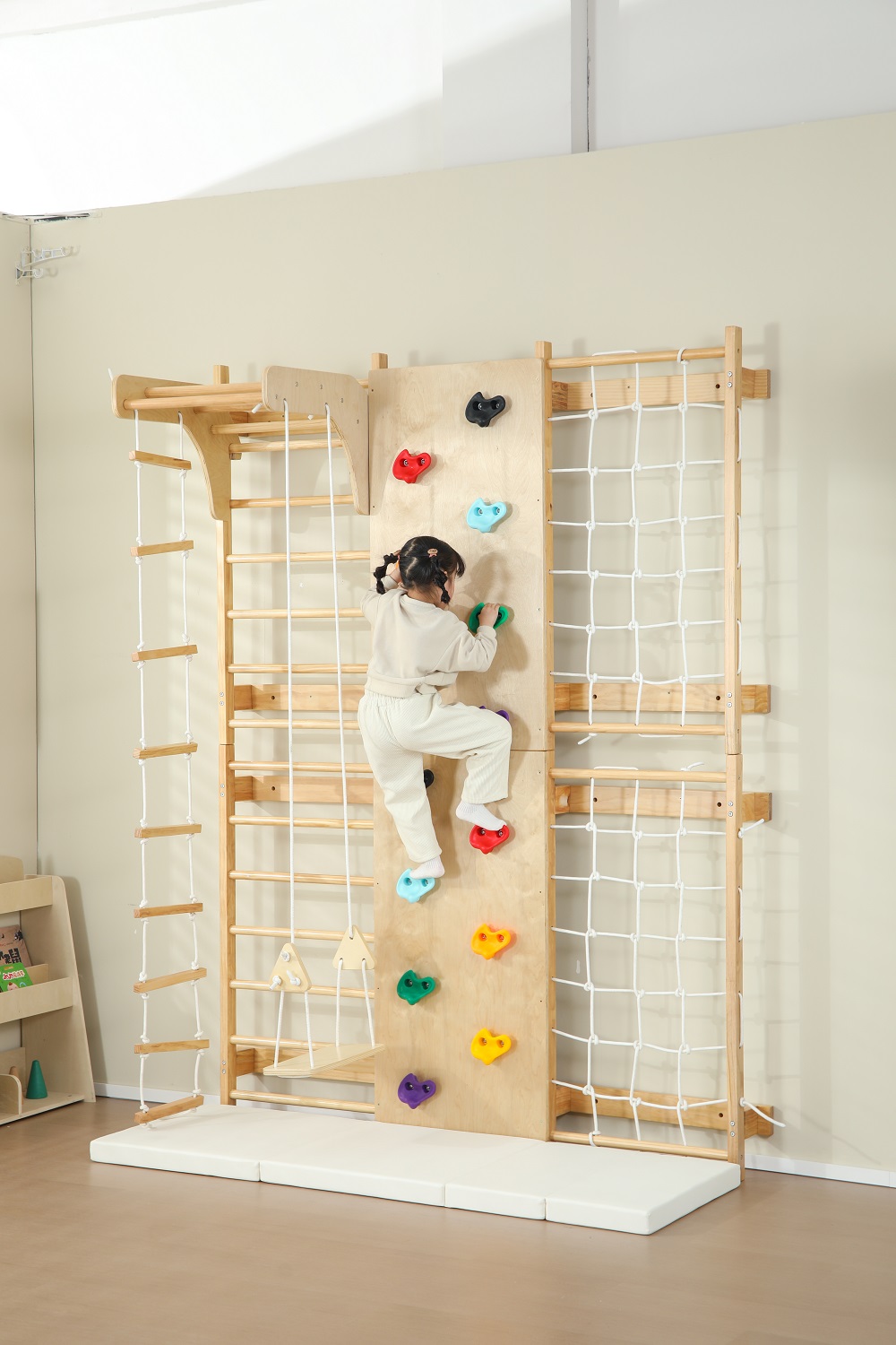 Tangga Panjat Kayu Anak Model  - Kids Outdoor Wooden Climbing Frame ulasan dan harga
